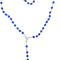 Blue Rosary with Silver, Tone Chain and Crucifix