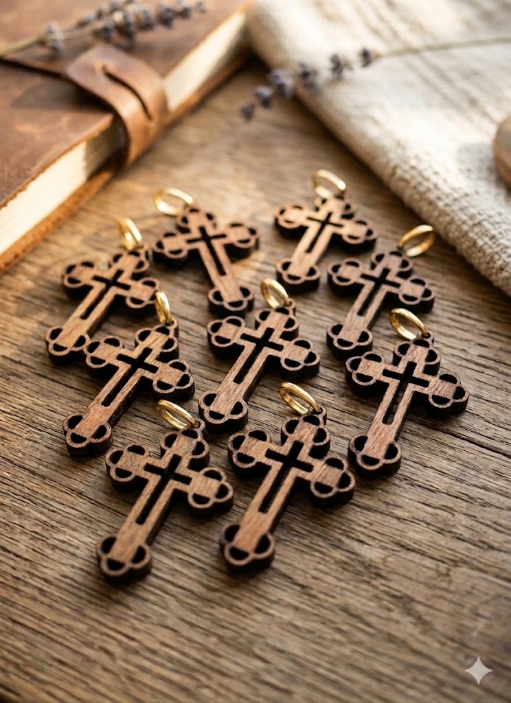 Cross Necklace Religious - Elegant Wooden Charm | Zuluf