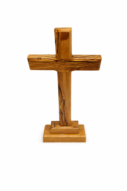 Handmade Olive Wood Cross from Bethlehem – Christian Cross Decor, Holy Land Gift – 6.1" 7.5" 9.25" 11.2" Sizes
