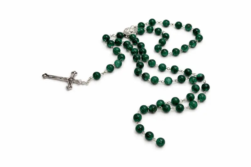 Catholic prayer rosary with stone beads – choose your color - green - rosaries