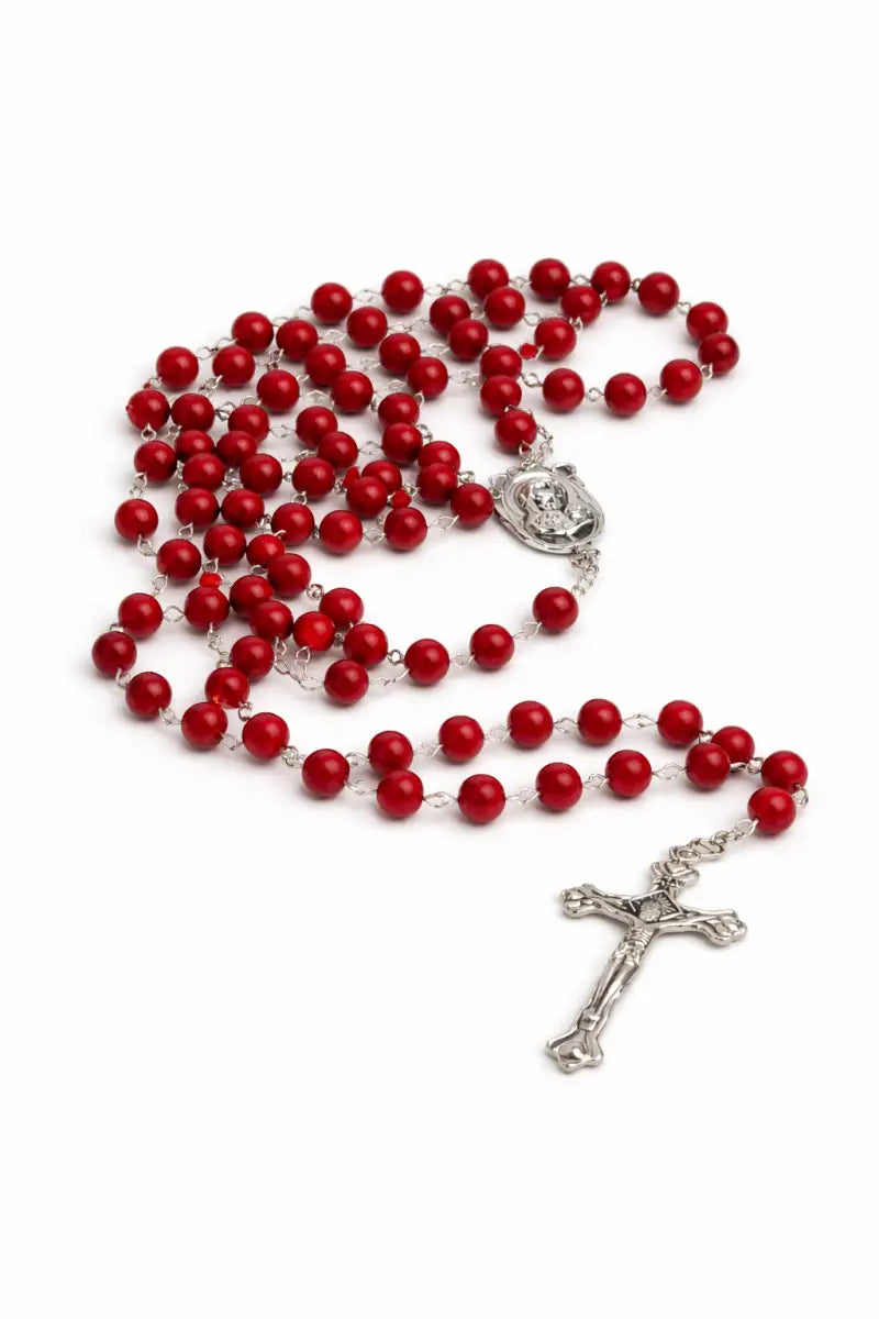 Catholic prayer rosary with stone beads – choose your color - red - rosaries