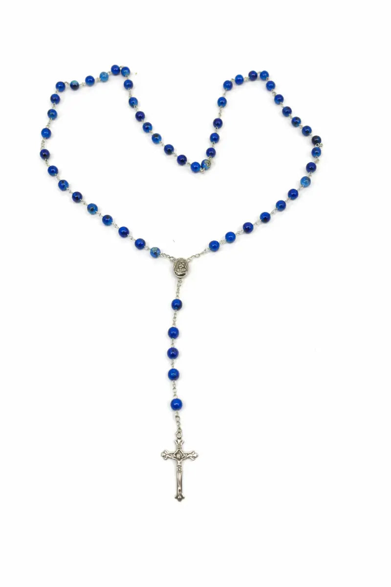 Catholic prayer rosary with stone beads – choose your color - rosaries