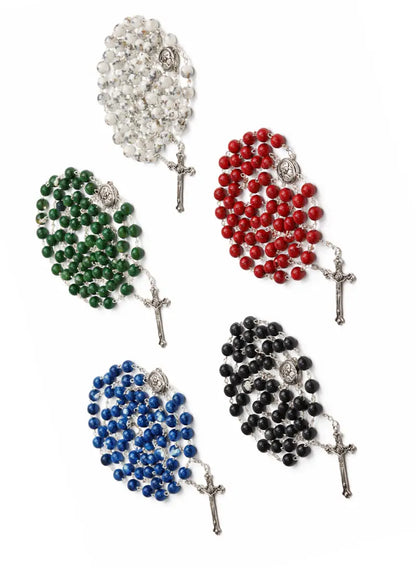 Catholic prayer rosary with stone beads – choose your color - rosaries