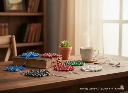 Catholic prayer rosary with stone beads – choose your color - rosaries