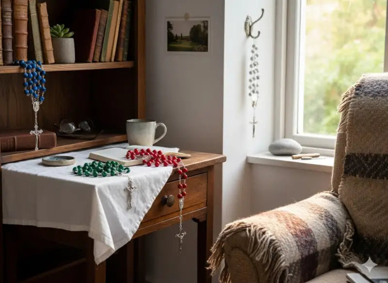 Catholic prayer rosary with stone beads – choose your color - rosaries