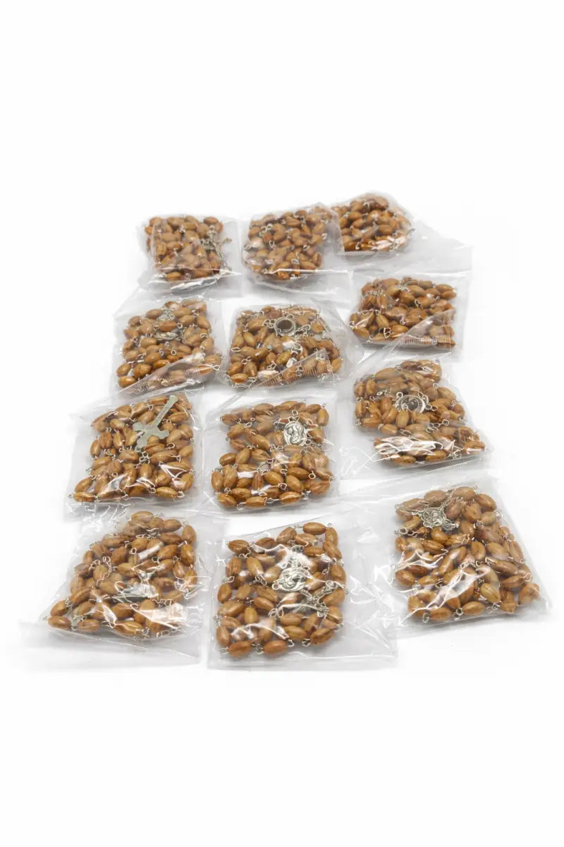 Catholic rosary set – 12 pieces with individual plastic bags | 63 cm prayer beads - rosaries