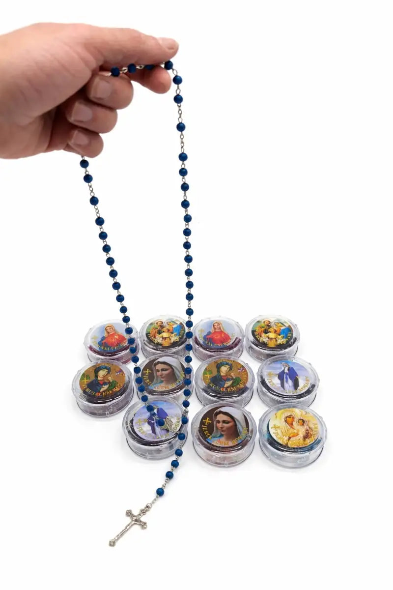 Catholic rosary set – 12 pieces with individual protective cases - rosaries