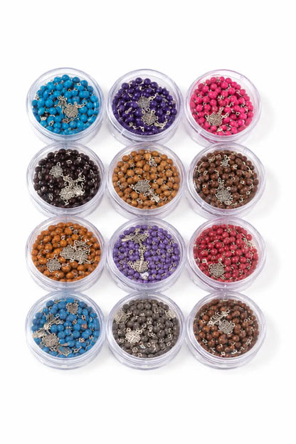 Catholic rosary set – 12 pieces with individual protective cases - rosaries