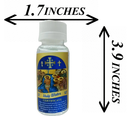 Certified holy water from the jordan river – 3.9’’ bottle (75g) | blessed in bethlehem jerusalem & nazareth