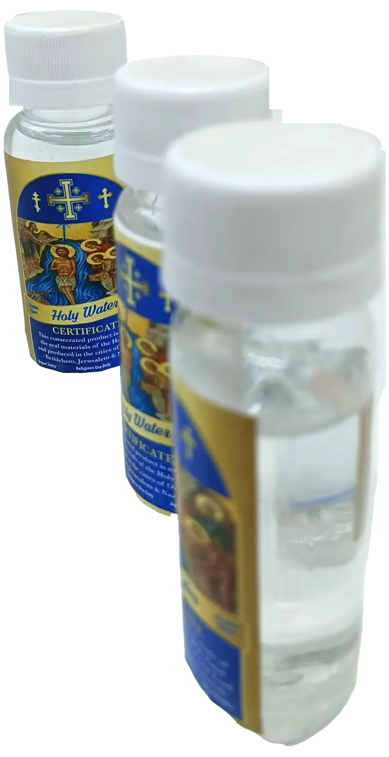 Certified holy water from the jordan river – 3.9’’ bottle (75g) | blessed in bethlehem jerusalem & nazareth