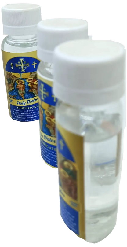 Certified holy water from the jordan river – 3.9’’ bottle (75g) | blessed in bethlehem jerusalem & nazareth