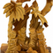 Authentic Christmas Keepsake, Olive Wood Three Kings Nativity from Bethlehem, Israel Souvenir 5.7 inch