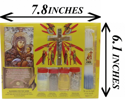 Complete holy land christian gift set – orthodox & catholic blessed kit with anointing oil jordan water bethlehem soil