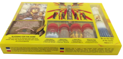 Complete holy land christian gift set – orthodox & catholic blessed kit with anointing oil jordan water bethlehem soil