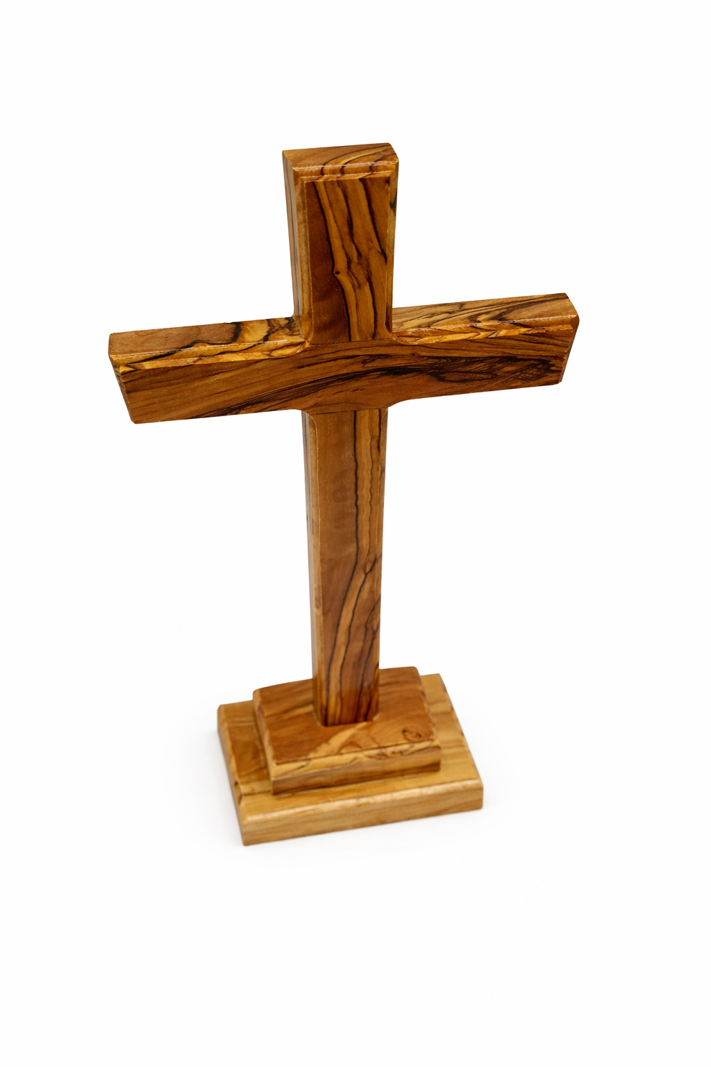 Handmade Olive Wood Cross from Bethlehem – Christian Cross Decor, Holy Land Gift – 6.1" 7.5" 9.25" 11.2" Sizes