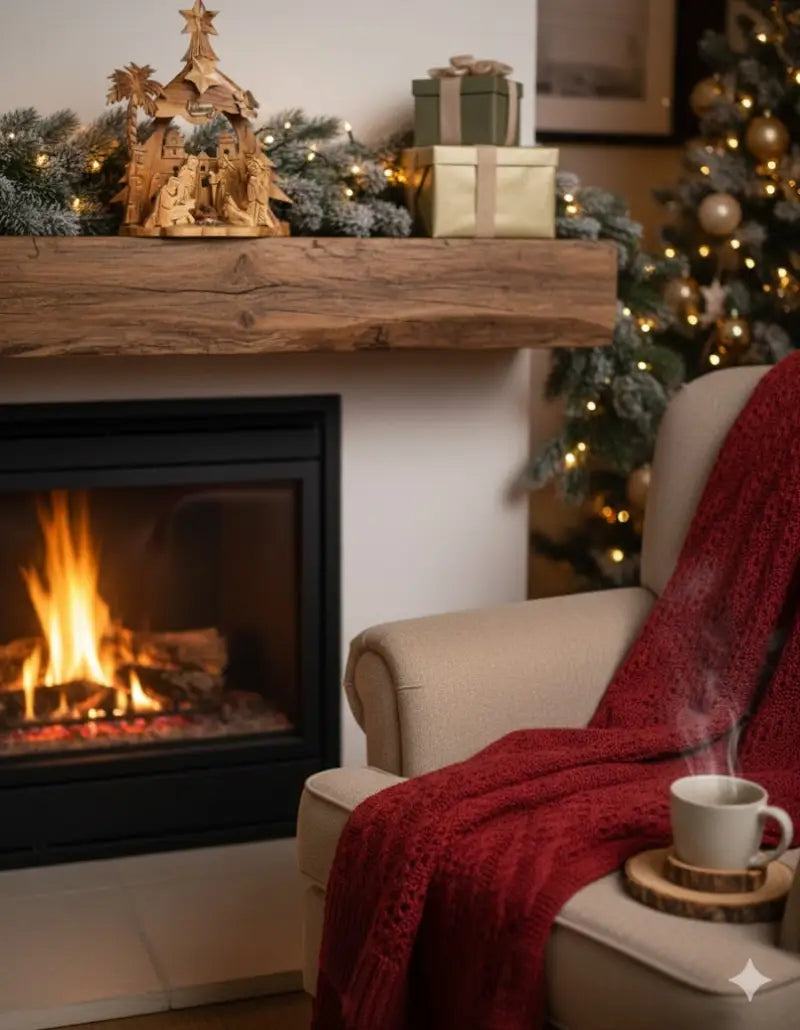 Large hand-carved olive wood nativity scene from bethlehem – full holy family & magi set with star - nativities