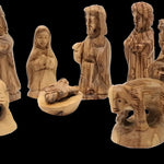 Detailed Olive Wood Nativity Set – Handcrafted in Bethlehem | 3.3" Holy Land Decor & Gift - Zuluf