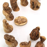 Detailed Olive Wood Nativity Set – Handcrafted in Bethlehem | 3.3" Holy Land Decor & Gift - Zuluf