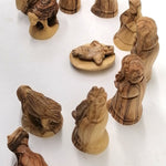 Detailed Olive Wood Nativity Set – Handcrafted in Bethlehem | 3.3" Holy Land Decor & Gift - Zuluf