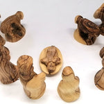 Detailed Olive Wood Nativity Set – Handcrafted in Bethlehem | 3.3" Holy Land Decor & Gift - Zuluf