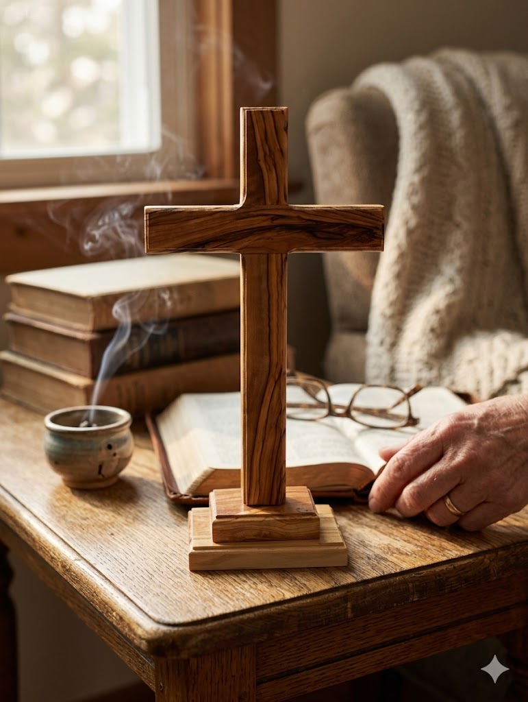 Handmade Olive Wood Cross from Bethlehem – Christian Cross Decor, Holy Land Gift – 6.1" 7.5" 9.25" 11.2" Sizes