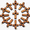 Holy Spirit Dove Cross Pendant – 1.22" x 0.82" Laser-Cut Wooden Charm with Symbol of Peace