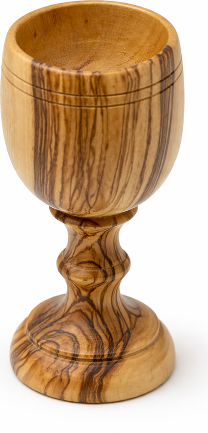 Handmade Olive Wood Medium Cup from Bethlehem | Holy Land Wooden Chalice