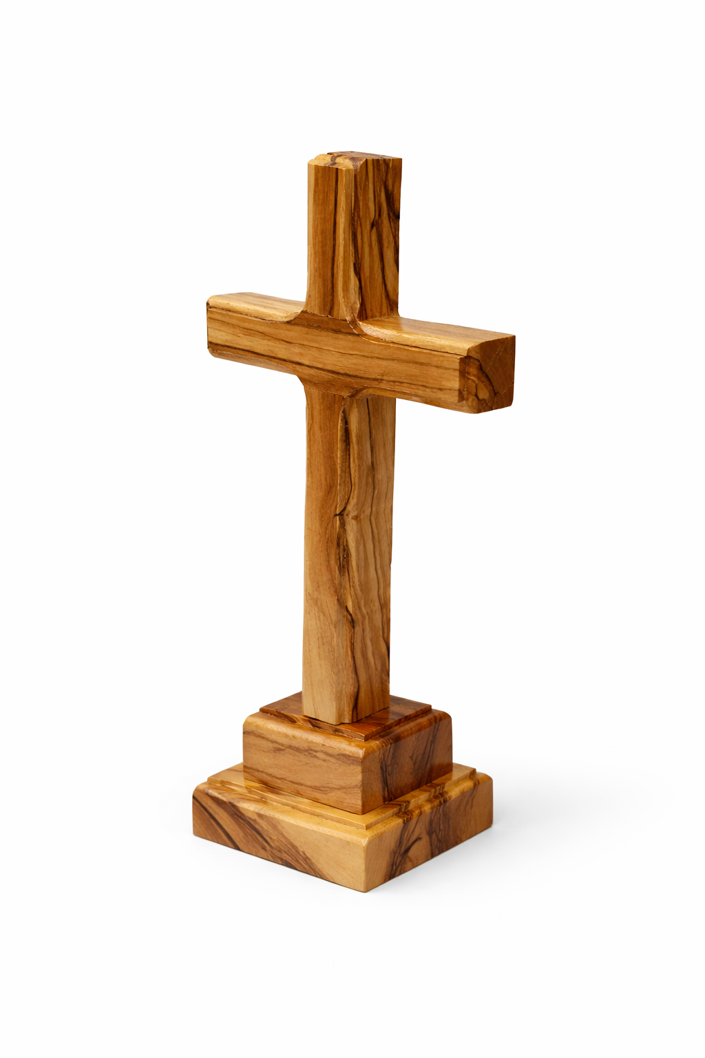 Handmade Olive Wood Cross from Bethlehem – Christian Cross Decor, Holy Land Gift – 6.1" 7.5" 9.25" 11.2" Sizes