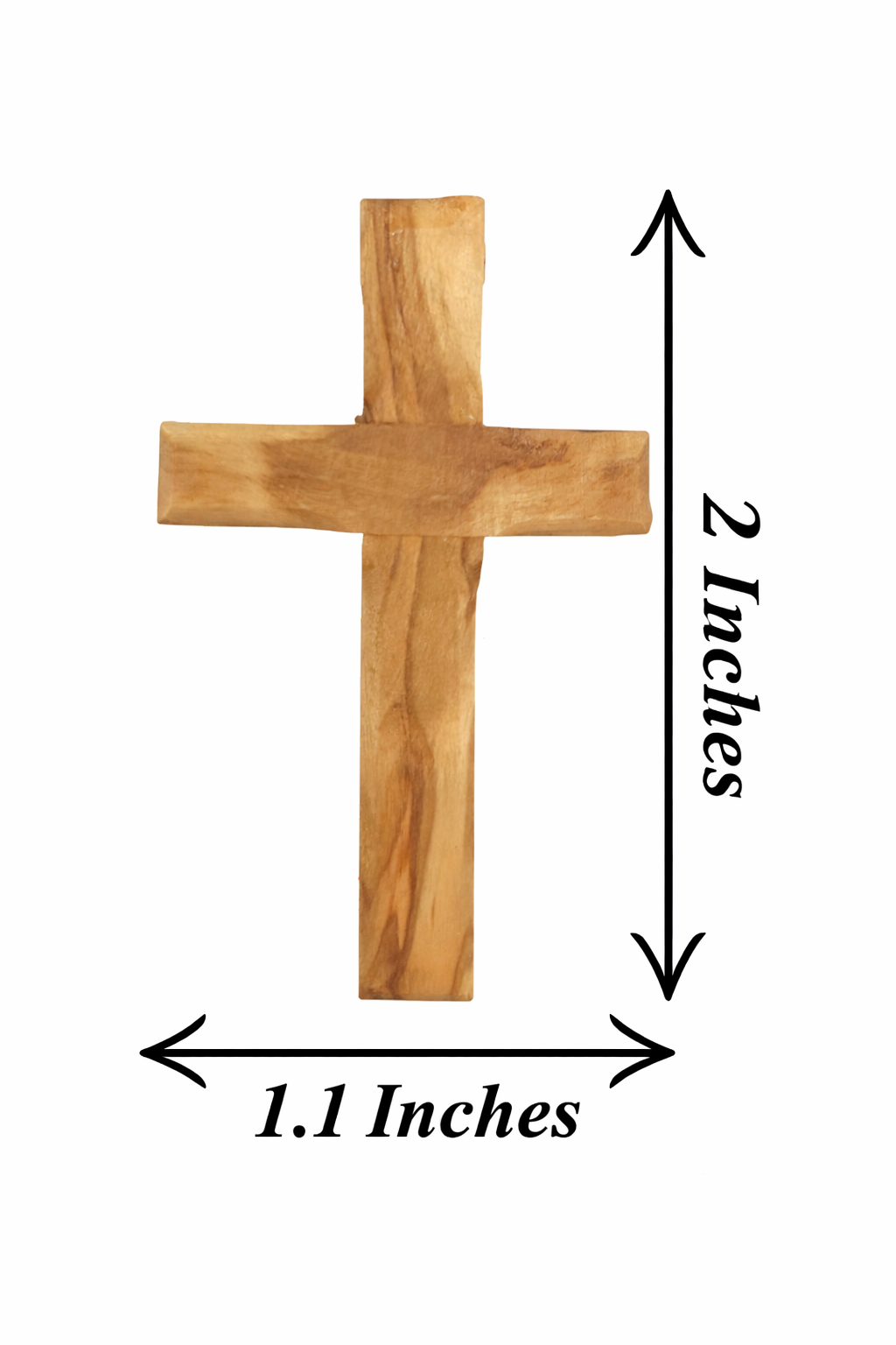 Handmade Olive Wood Cross Pendant Necklace for All Ages - Additional View 2
