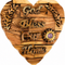 Genuine Olive Wood God Bless Our Home Heart Plaque with Carved Olive Branches, Bethlehem 6.5 inch