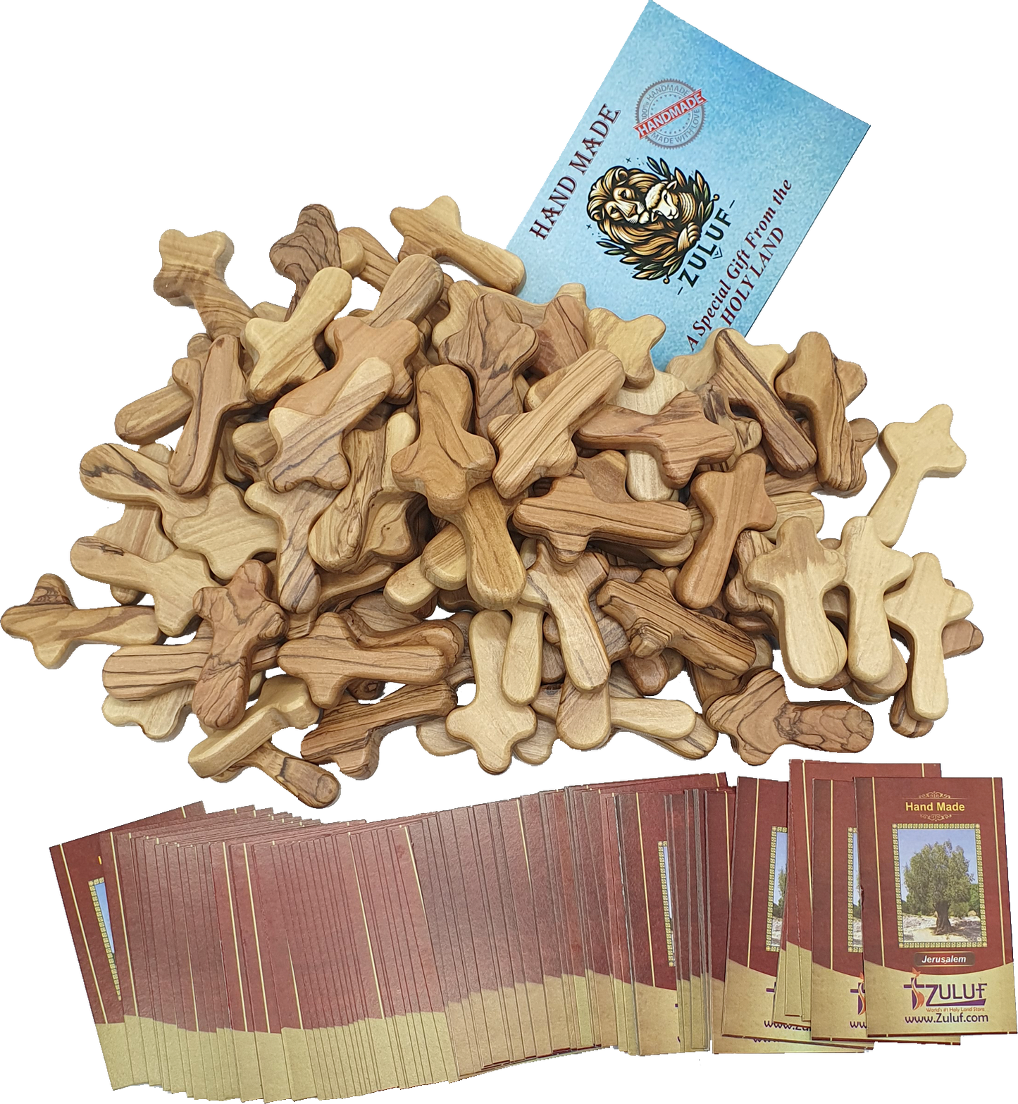 Olive Wood Hand Held Comfort Cross from Holy Land in Multiple Sizes - Additional View 3