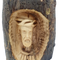 Hand-Carved Jesus Head Olive Wood Branch Religious Art from Bethlehem
