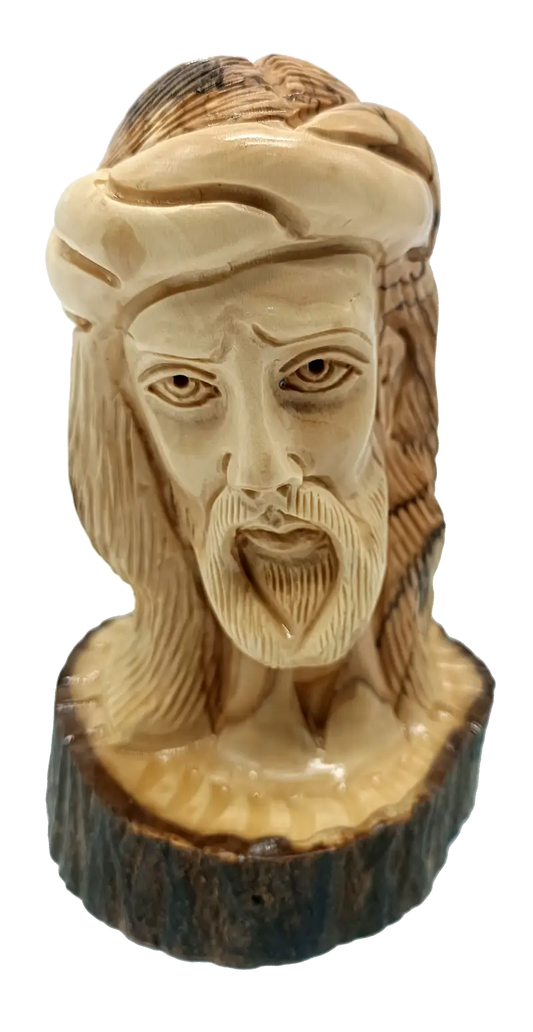 Hand-carved olive wood christ sculpture from the holy land - figures