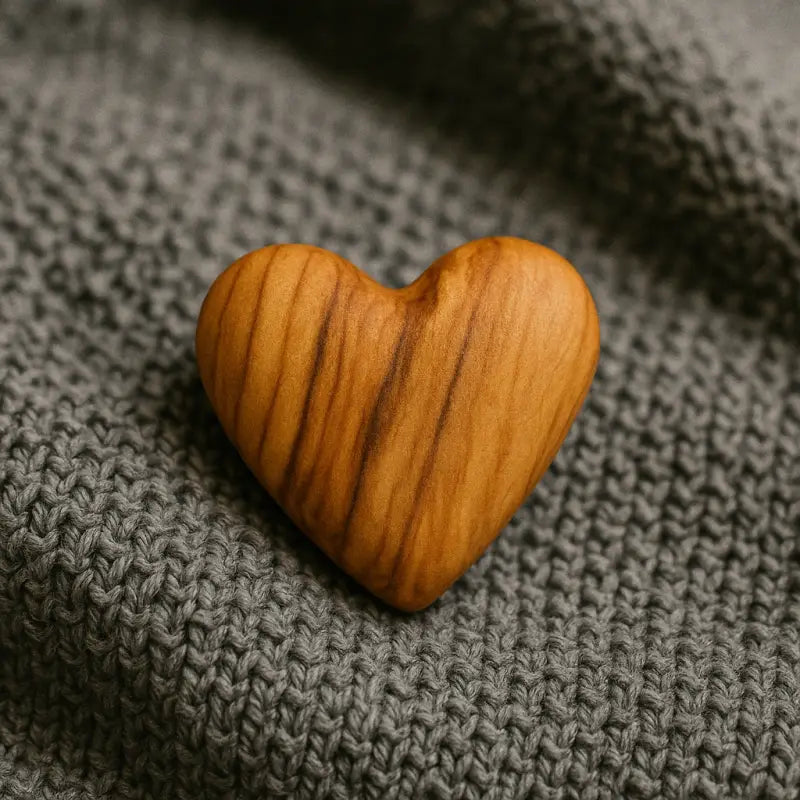 Hand-carved olive wood heart – made in bethlehem (4 sizes available)