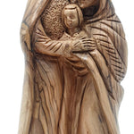 Hand - Carved Olive Wood Holy Family Statue | Premium Quality Religious Figurine - Ideal for Home Decor & Gifts - Zuluf