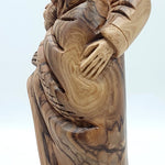 Hand - Carved Olive Wood Holy Family Statue | Premium Quality Religious Figurine - Ideal for Home Decor & Gifts - Zuluf