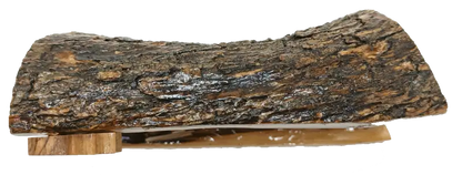 Hand carved olive wood nativity scene from bethlehem – rustic holy family in natural bark grotto - nativities