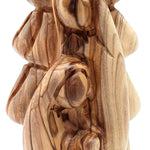 Hand - Carved Olive Wood Nativity Scene Sculpture with Tree – Abstract Art from the Holy Land | Unique Religious Decor (6.9x2.9x2.5") - Zuluf