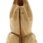 "Hand-Carved Olive Wood Praying Hands Statue - Jesus Hands from Bethlehem, Holy Land - 4.3 Inches - Zuluf