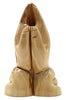 "Hand-Carved Olive Wood Praying Hands Statue - Jesus Hands from Bethlehem, Holy Land - 4.3 Inches - Zuluf