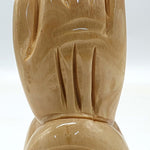 "Hand-Carved Olive Wood Praying Hands Statue - Jesus Hands from Bethlehem, Holy Land - 4.3 Inches - Zuluf