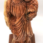 Hand - Carved Olive Wood Saint Joseph with Baby Jesus Statue - High - Quality Religious Art from Bethlehem | Ideal for Home Decor, Church Display, and Gift | 16.2X6.3X6.1" - Zuluf