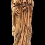 Hand - Carved Olive Wood Saint Joseph with Baby Jesus Statue on a Sturdy Base – Made in Bethlehem | High - Quality Religious Decor & Gift 13X5.8X5.1" - Zuluf