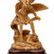 Hand Carved Olive Wood St. Michael the Archangel Statue 11” | Handmade Bethlehem Holy Land Christian Sculpture