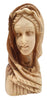 Hand - Carved Olive Wood Virgin Mary Head - High - Quality Handmade in Bethlehem | Premium Religious Decor and Gift - Zuluf