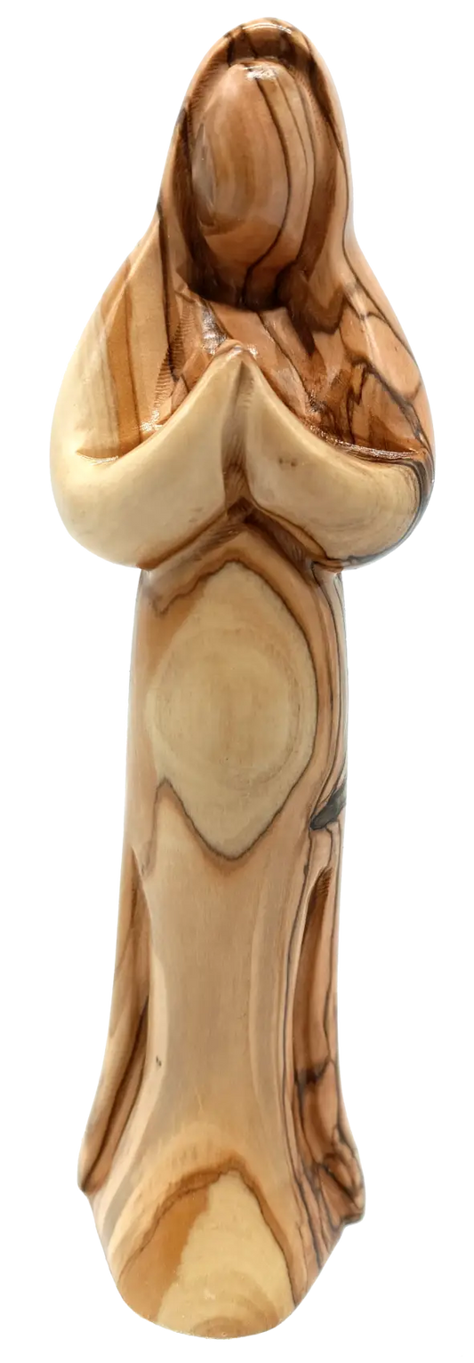 Hand-carved olive wood virgin mary statue 7.5 inch - figures