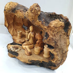 Hand-Crafted Nativity Cave from Bethlehem with Holy Family - Majestic Size and Sacred Detail - Zuluf