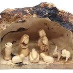 Hand-Crafted Nativity Cave from Bethlehem with Holy Family - Spiritual Beauty in Size and Detail - Zuluf