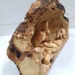 Hand-Crafted Nativity Cave from Bethlehem with Holy Family - Spiritual Beauty in Size and Detail - Zuluf