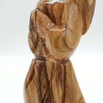 Hand-Crafted Olive Wood Praying Angel Statue - Bethlehem Made, 4.1 Inches, Spiritual Home Decor - Zuluf